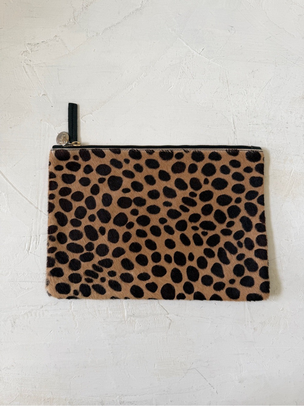 Clare V. Leopard Flat Clutch